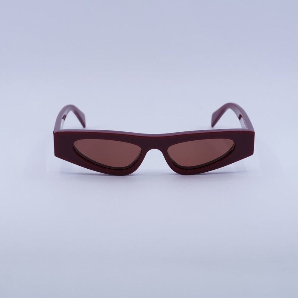 Gucci GG1779S 003 Sunglasses Burgundy Cat Eye Frame, Brown Lenses - Picture 2 of 11